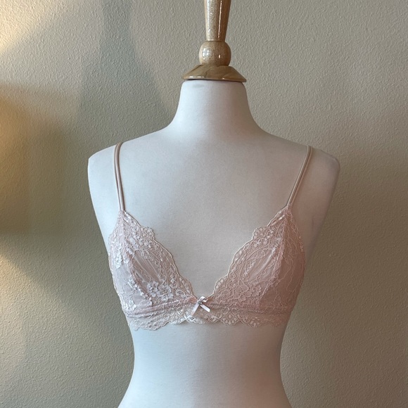 Pink Lacey Bralette Sz S - Picture 2 of 6